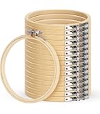 Accessori Ricamo 13cm Diametro Set 12 Cerchi Da Ricamo In Bambù - Telai Regolabili Per Punto Croce E Cucito Telai Per Ricamo