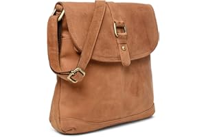 LEABAGS Sac à main pour femmes | Sac bandoulière en cuir véritable de qualité supérieure | Sac à épaule | Sac de transport pour travail, université, école, loisirs