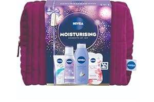 NIVEA Moisturising Moments Of Joy Gift Set (5 Products) – Women's Gift Set – Includes Body Lotion, Face Sheet Mask, Moisturising Cream and Micellar Water – with Cosmetic Bag