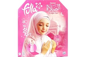 Fulla Prayer Set for Girls- 3pc Set with Dress, Bag & Prayer Mat, Pink Travel-Friendly Design for Daily Use, Easy to Clean, Portable Islamic Gift for Kids, Stylish Prayer Essentials Kit- Large