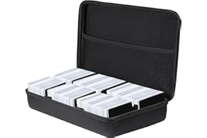 Risou 1500 + Sammelkarten-Aufbewahrungskoffer, kompatibel mit C.A.H/MTG Deck/Magic The Gatherin/Sportkarten, Sportkarten, TCG-Karten und Erweiterungen. (nur Schutzhülle), Schwarz , Kompakt
