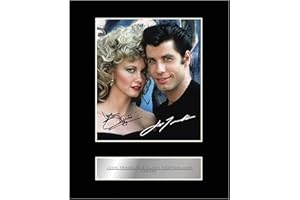 ICONIC PICS John Travolta and Olivia Newton-John Signed Mounted Photo Display Grease Autographed Gift Picture Print