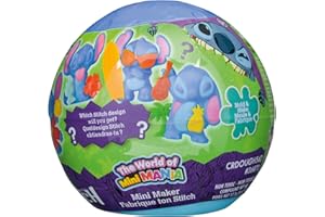 LEXIBOOK, Balle Mini Mania Stitch, Figuras para moldear, CRDOUGH54D