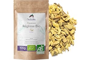 Chabiothé - Réglisse Bio - copeaux de bâtons de réglisse 100g - sachet compostable