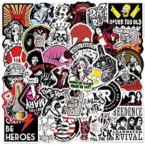 86 Pegatinas De Rock And Roll - Entradas De Concierto Falsas, Vinilo Impermeable, Para Decorar Guitarra, Skate, Portátil