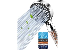 Magichome Shower Head, Upgraded Filter Shower Head High Pressure 5 Modes, Universal Hard Water Filter Showerhead with Extra Replaceable Accessories
