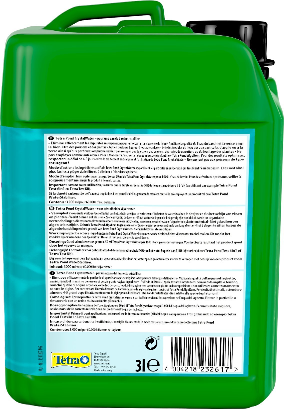 Tetra Pond CrystalWater (Teichpflege für klares Teichwasser, Wasserklärer gegen Trübungen), verschiedene Größen – Bild 3