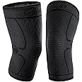 CAMBIVO Knee Support Men/Women 2 Pack, Knee Brace Compression Knee Sleeves for Running, Gym, Weight Lifting, Hiking, Walking, Sports, Volleyball