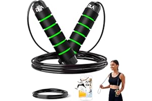 EILA Pack Comba de Saltar Fitness + APP Personalizada + 1 Cuerda Crossfit de Repuesto para Hombre y Mujer - Set Cuerda de Saltar para hacer Ejercicio en Casa o en la Calle - Kit Comba Boxeo para el Gym