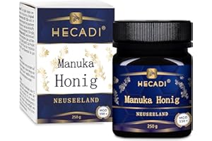 ‎HECADI Manuka Honig MGO 550+ Hecadi I Original aus Neuseeland I mit zertifiziertem und Garantiertem Inhalt von MGO I 250 g