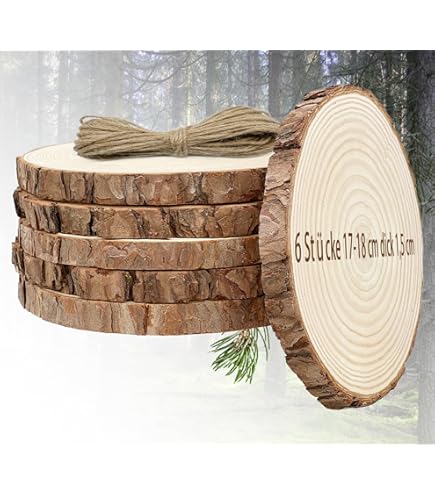 Holzscheiben 30cm - 2 Stück Paulownia-Holz Für DIY Bastelprojekte