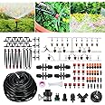 Tvirdeally Bewässerungssystem Garten 45m Micro Drip Bewässerung Kit Gartenbewässerung Automatikche Tröpfchenbewässerung Sprüh