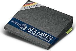 ‎BEAUTISSU Beautissu Sitz Keilkissen formstabil Anti-Rutsch Bezug Waschbar & Reißverschluss – Ergonomisches Sitzkissen Keilkissen für Stuhl Home Office Bürostuhl Stuhlkissen Büro Anthrazit – BeauErgo
