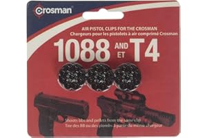 Crosman 8-Shot Rotary Clips, Fits T4 & 1088 Pistols, 3/Pack