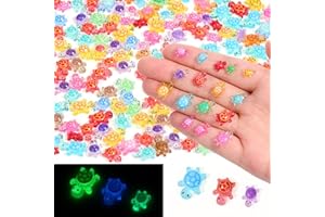 InnoHHustle 300 Stück Mini Leuchtende Schildkröten Mini Schildkröten Harz Kleine Schildkrötens aus Kunstharz Minis Harz Kleine Kundtharz Turtle Figuren für Gartendeko, DIY Micro Landschaft Szenen