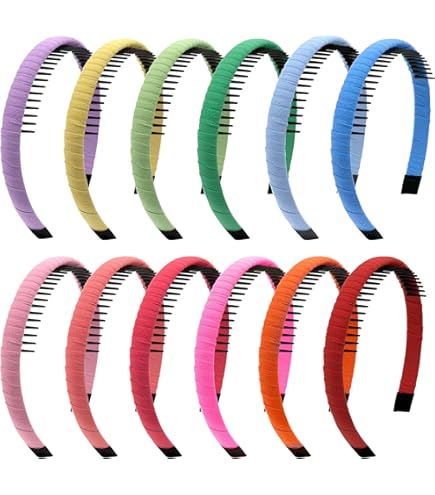 Qianyu 6 Pcs Shark Teeth Headbands Plastic FashionZig Zag Wave Shape Hair Comb Bands Non Slip Thick Wavy Hair Head Band Accessories For Men Women Girls Teens