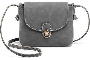 LaRechor Mała torba na ramię damska z bezpiecznym zamkiem, wegańska torebka skórzana, mała torebka Crossbody, dla dziewcząt, torba na telefon komórkowy do zawieszenia