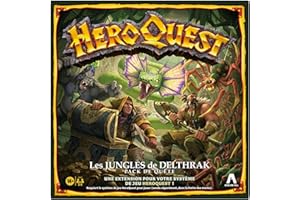 Avalon Hill HEROQUEST Jungles of DELTHRAK, Jeu de Cartes - Version française, Jeu de Société Stratégique pour Ados et Adultes, Jeu de société de Noël, Dès 14 Ans
