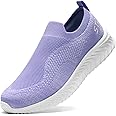 STQ Womens Trainers Slip on Memory Foam Causal Walking Shoes