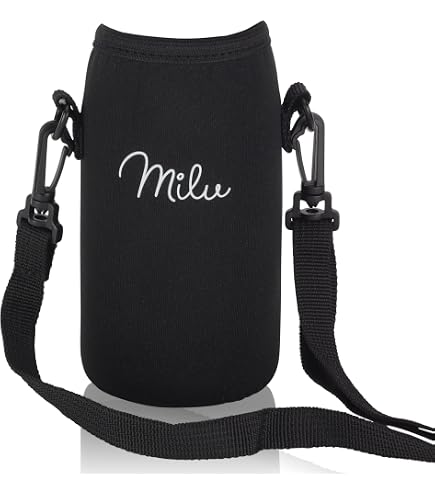 Lot De 2 Housses Isolantes Pour Bouteille - Tissu Néoprène - Adaptable 550/750/1000/1500 Ml - Gris - 4