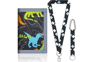 EclipseGuard Neck pouch girls, neck pouch boys, wallet children, Dinosaurs, Modern