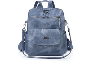 Puwuzixi Frauen Rucksack Wasserdicht Anti-Diebstahl Leichtgewicht PU Mode Reisen Mehrzweck Cabrio Geldbörse Umhängetasche Handtasche Rucksack