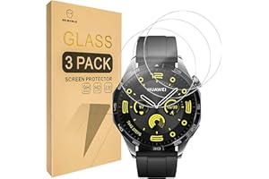 Mr.Shield Ochraniacz Ekranu do HUAWEI Watch GT 4 GT4 46mm, [3 Sztuki] Film Szkło Hartowane 9H, Odporny na Zarysowania, HD Przejaśniać