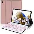 Jademall Fodral med tangentbord för Samsung Galaxy Tab A8, 10,5 tum (SM-X200/205) 2022, fodral med tangentbord för Samsung Ga