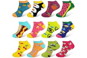 DiULi 10 Paires Chaussettes Femme, Chaussette Coton Femme de Sport, Fem me Chaussettes Fantaisie, Respirant Socquettes Basses Fantaisie, pour Randonnée Marche Running Jours