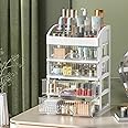 HAWAII Makeup Organizer, 5 Layer Large Capacity Bathroom Organizer for Skincare,Cosmetic Storage Organizer with 4 Drawers,Multipurpose Organizer for Desk,Vanity Countertop and Jewelry