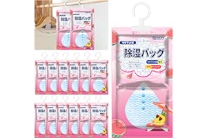 JEDWKFA 12 Piezas Antihumedad Armarios, Bolsas Antihumedad Armarios, Deshumidificador Armario, Colgante, Altamente Absorbente, Antihumedad, para Armario, Trastero, Cocina, Baño