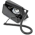 GPO Trim Phone, Push Button Retro Landline Corded Telephone, Authentic Bell Ring for Home, Hotels-(Black)