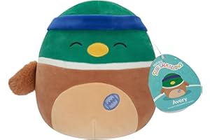 Squishmallows SQCR04124 Original 7.5-Inch Mallard Sweatband and Rugby Ball, Avery The Duck