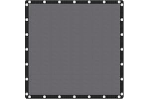 VICLLAX 90% Shade Fabric Sun Shade Cloth Privacy Screen with Reinforced Grommets for Outdoor Patio Garden Pergola Cover Canopy 12x12 FT, Grey