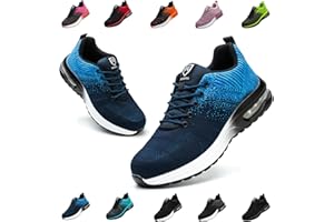 Bawalon Safety Trainers Men Womens Steel Toe Trainers, Lightweight Safety Shoes Breathable Work Trainers