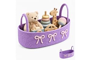 Flätad dekorativ korg, korg med presentpåsar och rosetter, dekorativ korg | Vävd korg, korg med presentpåsar och rosetter, toalettpapperskorgar ordning och förvaring