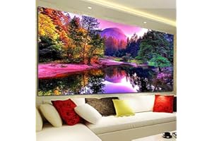 RAILONCH diamond painting 5D, pittura fai da te, grande immagine, pittura con diamanti, per la casa, decorazione da parete (100 x 60 cm)