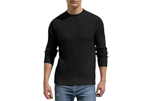 Hisir Męskie swetry topy zimowe wełniane dzianinowe okrągły dekolt raglanowy sweter z długim rękawem miękki ciepły sweter z dzianiny swetry dla mężczyzn