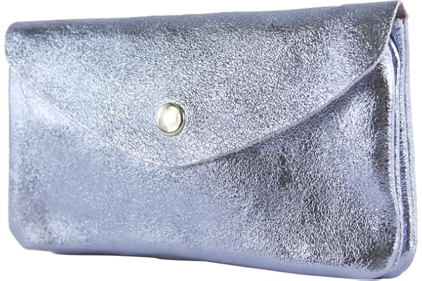modamoda de P11 Portefeuille en cuir pour femme 16x10 cm, Fabriqué à la main en Italie, M
