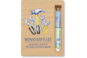 ZUKLA Verpackung für Geldgeschenke Handwerker Geschenke - 13 x 10 cm - mit Reagenzglas - Geschenk für Handwerker Männer