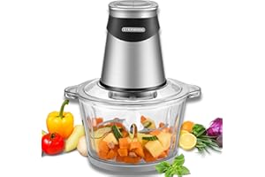 ‎STEINBORG Zerkleinerer elektrisch extra stark Multizerkleinerer Blitzhacker 500W 1,8L elektrischer Universalzerkleinerer mit Glasbehälter Universal-Küchenmaschine Mixer für Babykost Nüsse Gemüse Obst Fleisch