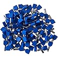 GTSE 100 pcs Blue Twin Entry 2.5mm² Bootlace Ferrule Connector Insulated Cord Pin End Terminals