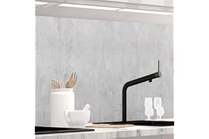 Stickerprofis Küchenrückwand Matt selbstklebend - BETON - 1,8mm, Hartkunststoff, alle Untergründe, Spritzschutz, PREMIUM 60 x 220cm