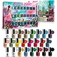 beauty4britain Envie De Color Nail Polish Set - Complete Collection of 24 Bright, Pearl, Pastel, and Classic Colours in a Designer Box (Set A)