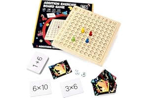 MIIEPLS Montessori Multiplikationsbrett, Hölzerne Additionsrechnung, Brettspiel Multiplikation, Holz Multiplikationsbrett, Montessori Multiplikationsbrett für Grundschüler,Rechenprofis,Lernen leichtgemacht