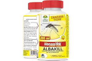 Albagarden - Insetticida Antizanzare Giardino Concentrato - Insetticida per Esterno E Interno contro Zanzare Comune e Zanzara Tigre - Barriera Anti Zanzare x 250 ml
