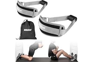 Bilbear Adjustable Nordic Hamstring Curl Strap with Kneeling Mat,Portable Nordic Strap for Hamstring Curls,Hamstring Stretch,Crunch,Sit-ups,Nordic Curl Machine at Home,Withstand 400lbs