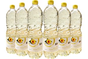 GUT & GÜNSTIG Sonnenblumenöl 6 X 1Liter - Hochwertiges Premium Bratöl, Sunflower Speiseöl, wertvoll im Geschmack - vegan, glutenfrei
