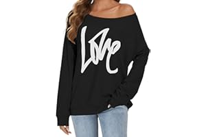 Gosunny Schulterfreies Oberteil Damen Langarm Pullover Lässige Sweatshirt Causal Elegant Bluse