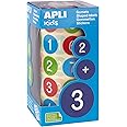 APLI – Self-Adhesive Round Numbers, 20 mm Diameter, Multicoloured